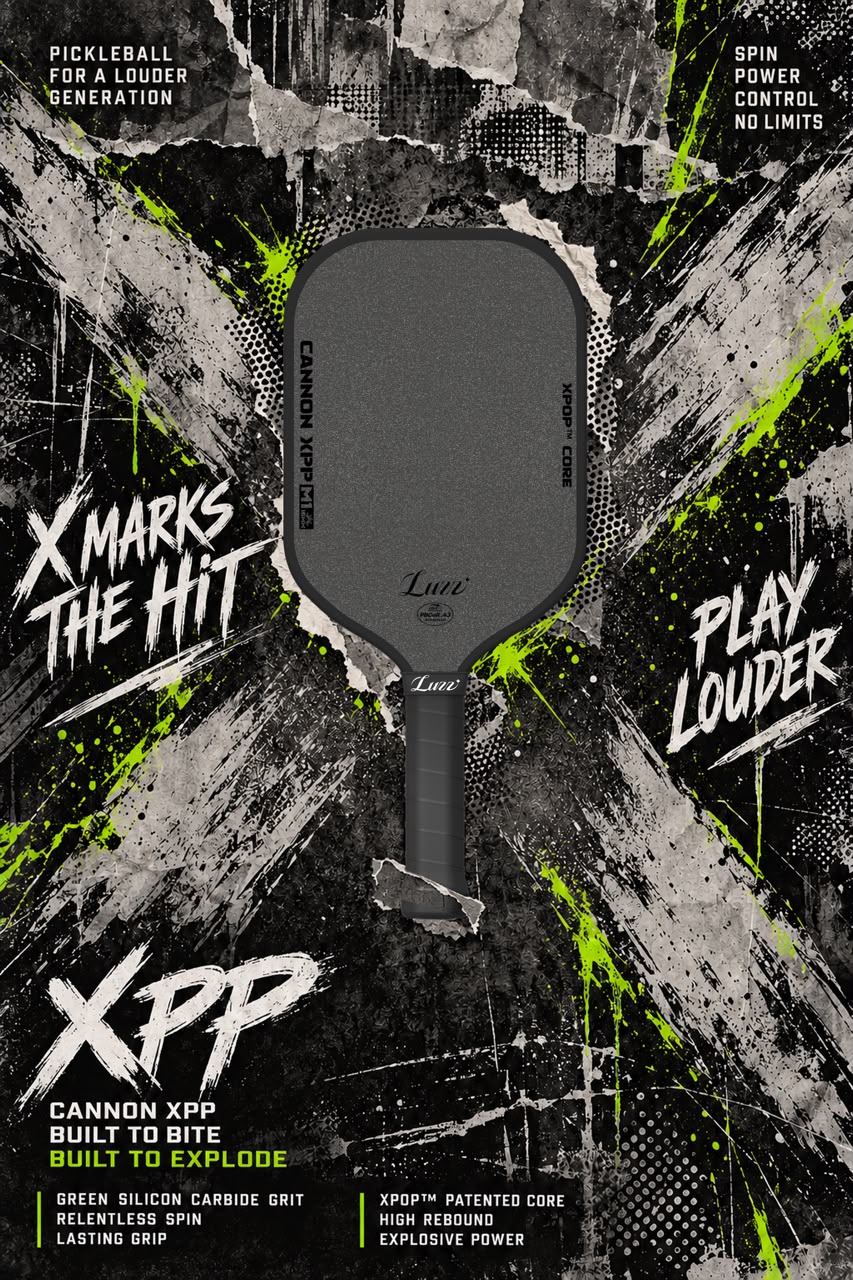 Luzz Cannon XPP M1 16mm pickleball paddle - Built to Bite, Built to Explode