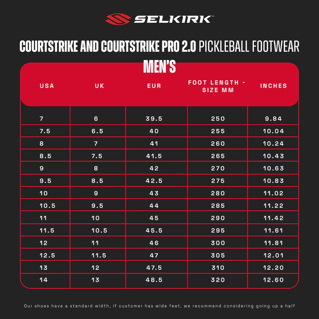 Selkirk Sport Men's CourtStrike Pro 2.0 Pickleball Shoes