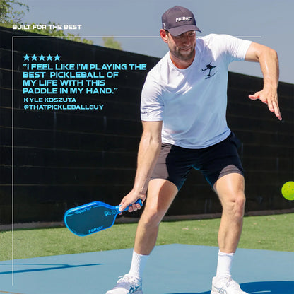 FRIDAY Aura Pro Elongated - Metallic That Pickleball Guy Blue Limited Edition